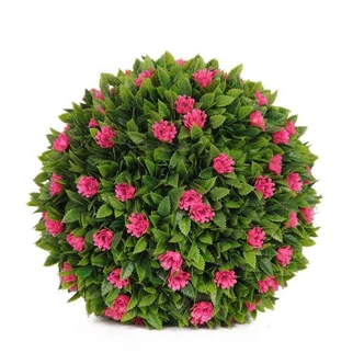 Umetna cvetlična kroglica iz travnatega lesa za okras vrta